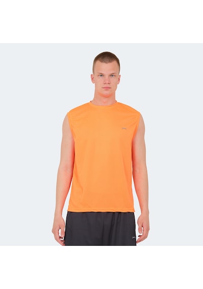 Slazenger RAJYA Erkek Kolsuz Turuncu Tişört
