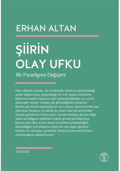 Şiirin Olay Ufku & Bir Paradigma Değişimi / Erhan Altan