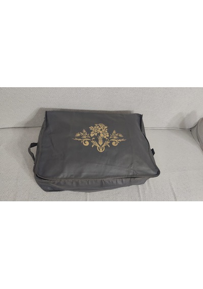 4 Lu Desenli Baza Altı Çekyat Hurç 60 40 22 Cm Antrasit
