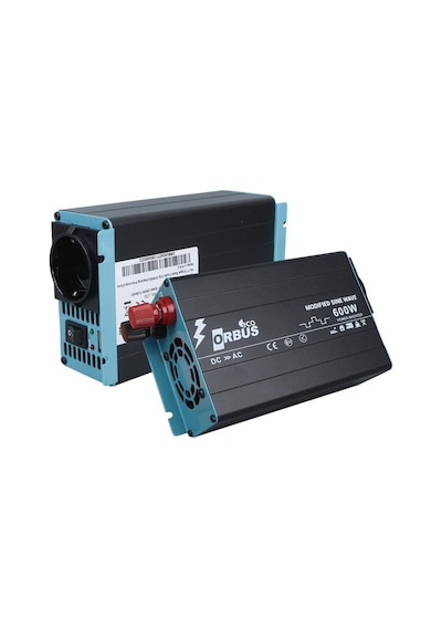 Orbus Orb600m Dc 12v - 220v Ac 600w/1200w Modified Sinus Sine Wave Inverter