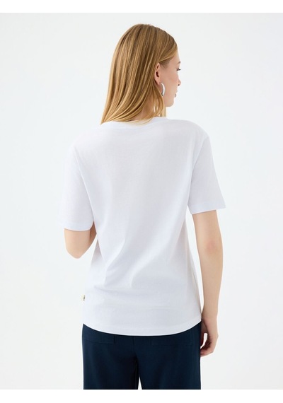 LOFT Regular Fit Kadın Tshirt K.kol Lf2038952 Q1.v1 Beyaz