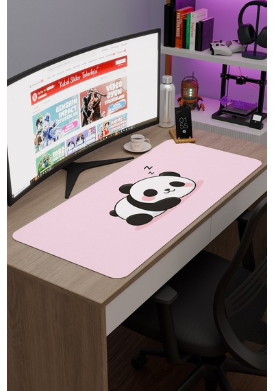 Panda Kaymaz Dikişli Kauçuk Oyuncu Mousepad V2 - 90x40 Xxl Gaming Mouse Pad Fare Altlığı