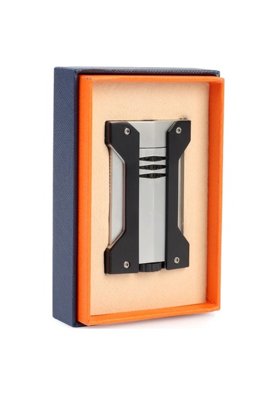 Conquistador Tek Torch Pürmüz Krom Siyah Defi Extreme Dizayn Metal Puro Çakmağı Cnq-024