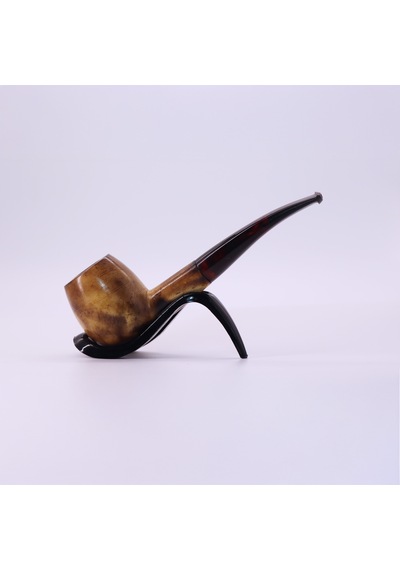Klasik Düz Model El Yapımı Lületaşı Pipo Blok Meerschaum Gövde Akrilik Ağızlık Özel Seri
