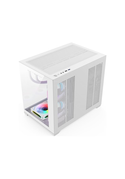 Terranova Kumandalı 6 Argb Fanlı Nova Beyaz Midi Tower Cam Panel Gaming Oyuncu Bilgisayar Kasas