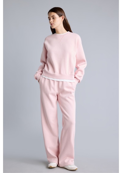 Defacto Straıght Fıt Basıc Geniş Paça Beli Lastikli Eşofman Altı B8571ax26wnpn38 Pembe-pn38