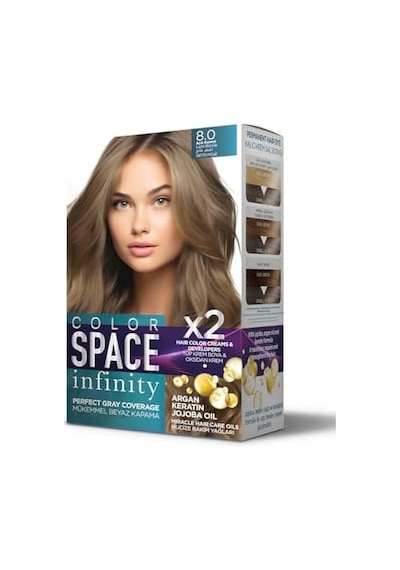 Space Infınıty Set Saç Boyası 8.0 Açık Kumral