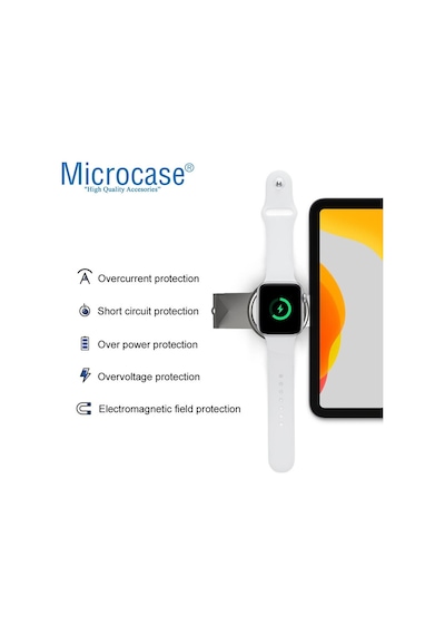 Microcase Apple Uyumlu  Watch 7 41Mm 2In1 Type-C+Usb Manyetik Şarj-Al2730