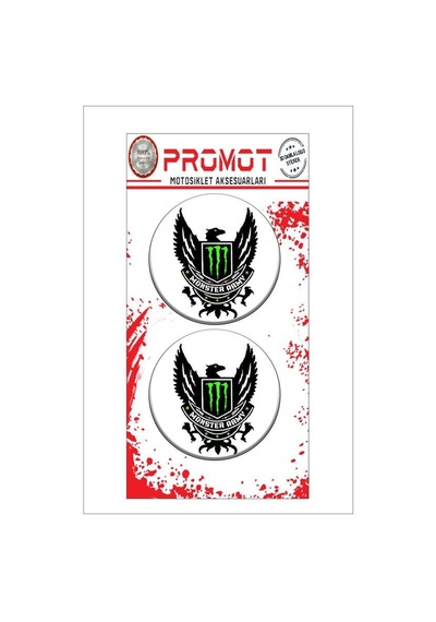 Monster Tasarım Damla Logo Sticker 12 Diğer