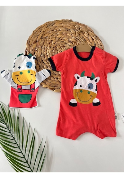 İnek Animal Baskılı Narçiçeği Tulum Kukla Hediyeli NARÇİÇEĞİ