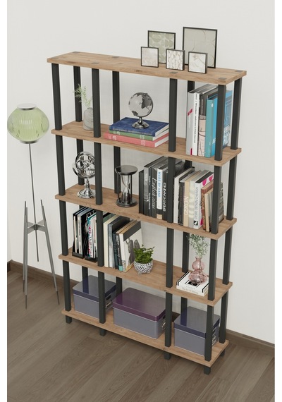 Venora 5 Katlı Modern Kitaplık Dekoratif Çok Amaçlı Kitaplık Ve Organizer Çok Raflı Düzenleyici - Meşe Meşe Venora 5 Katlı Modern Kitaplık Dekoratif Çok Amaçlı Kitaplık Ve Organizer Çok Raflı Düzenleyici - Meşe Meşe