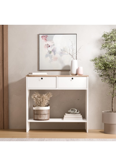 Robin Home Alaska Dresuar Kapaklı Ahşap Ayaklı Sepet-beyaz Beyaz