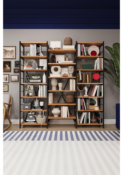 Asra Trend Petra Desen Metalk03 3 Modüllü 17 Raflı Endüstriyel Metal Kitaplık 165 Cm Genişlik Modern Salon Kütüp Diğer Asra Trend Petra Desen Metalk03 3 Modüllü 17 Raflı Endüstriyel Metal Kitaplık 165 Cm Genişlik Modern Salon Kütüp Diğer