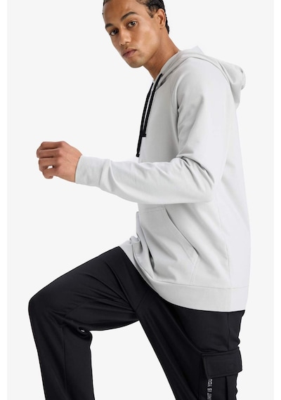 DeFacto Fit Standart Fit Kapüşonlu Sporcu  Erkek Sweatshirt - Gri D8014AX25SPGR91