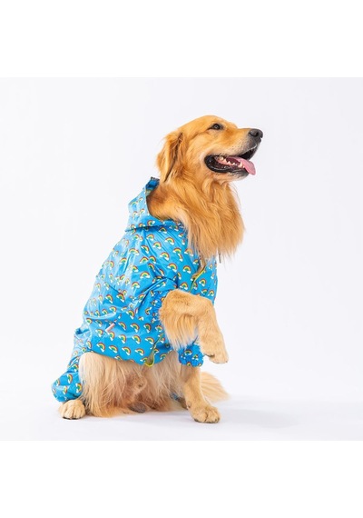 Pawstar İrides Fileli Su Geçirmez Orta-büyük Irk Köpek Yağmurluk Tulum 5xl
