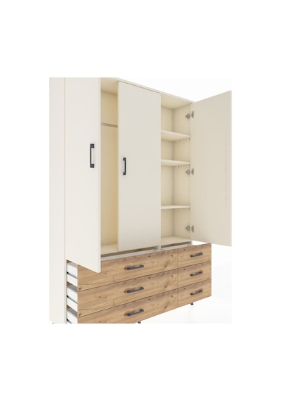 Arges Dolap 5 Raflı 6 Çekmeceli Tek Askılı 132x30x195 Aytaşı-aytaşı/çam Aytası/atlas Çam Arges Dolap 5 Raflı 6 Çekmeceli Tek Askılı 132x30x195 Aytaşı-aytaşı/çam Aytası/atlas Çam