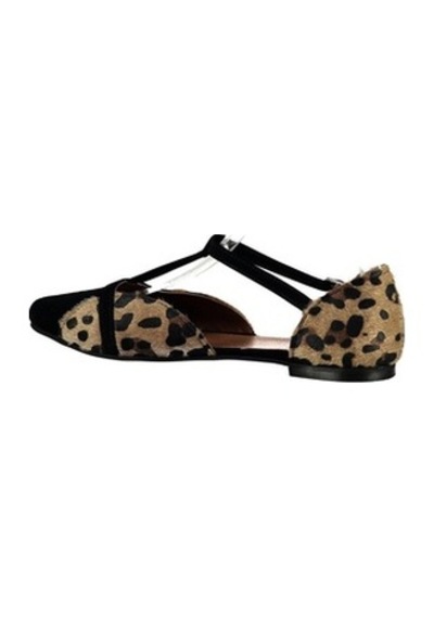 Fox Shoes Leopar/Siyah Kadın Babet B726881802 Siyah