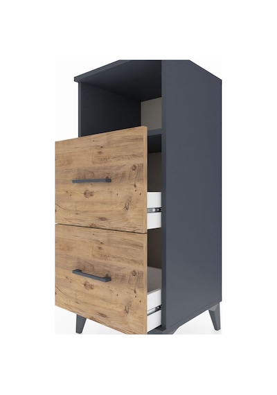 Hyperion Komodin Tek Raflı 2 Çekmeceli 44x44x106 Antrasit-çam Antrasit