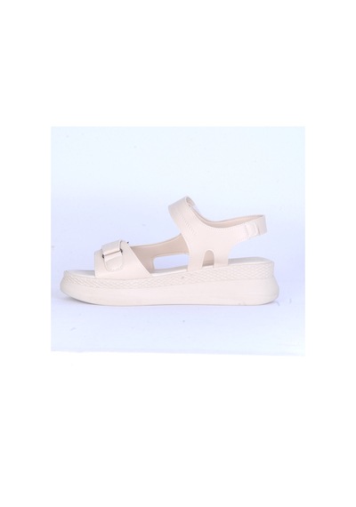 Moda Ayakkabı 146 Syh-krem Ortopedik Kadın Sandalet Ayakkabı Krem