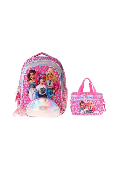 Wow Generation Girl Friends İkili Okul Çanta Seti - Kırmızı Girl Friends Baskılı Kız Çocuk Setwg-w6059b