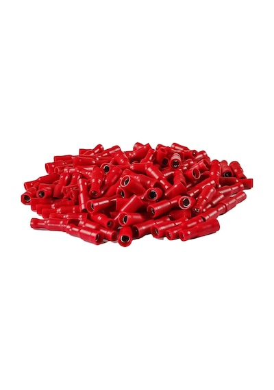 Powermaster Pm-39064 0,5-1,5mm2 Kesit 24x7x5mm Soket Kırmızı İzoleli Kablo Pabucu 100'lü Paket
