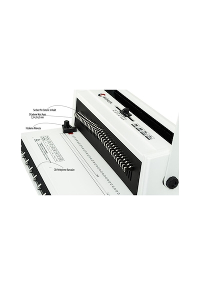 Mühlen M20a Metal Tel Delme & Ciltleme Makinesi Tam Baskı Kolu İki Taraflı Delme Kolu