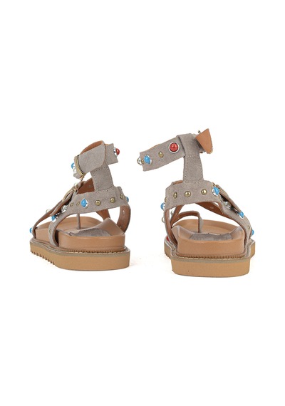 Ziya, Kadın Hakiki Deri Sandalet 1611050z8518 Vizon 1611050z8518 310