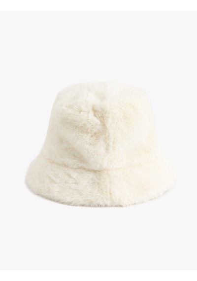 Koton Peluş Bucket Şapka Ekru 5wak40003aa Ekru