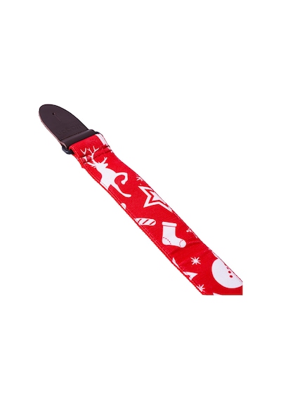 Wagon Straps Yılbaşı Temalı Gitar Askısı - Kırmızı/beyaz