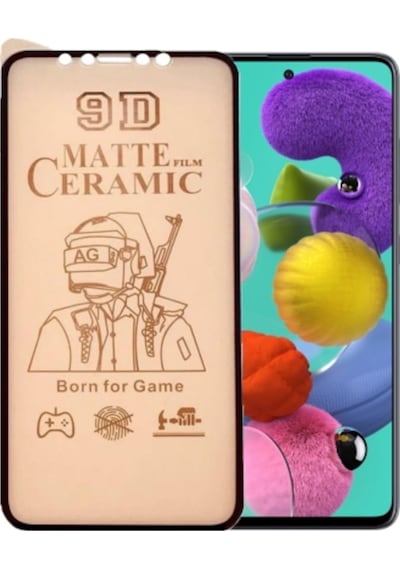 Samsung Uyumlu Galaxy A51 Ekran Koruyucu 9D Mat Seramik Nano Tam Kaplaya