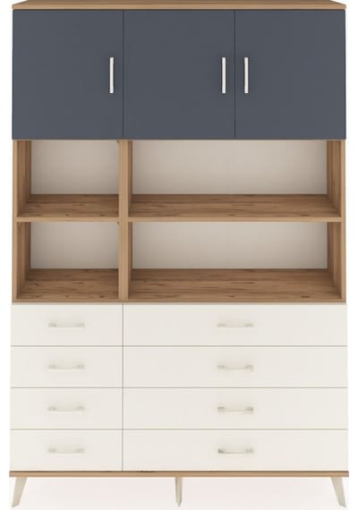Arges Dolap 8 Raflı 8 Çekmeceli 3 Kapaklı 132x30x195 Çam-antrasit/aytaşı Antrasıt/aytası Arges Dolap 8 Raflı 8 Çekmeceli 3 Kapaklı 132x30x195 Çam-antrasit/aytaşı Antrasıt/aytası