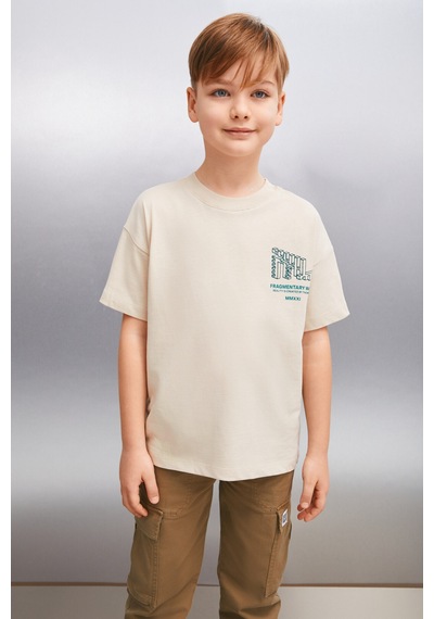 Grımelange NAEL Erkek Bej T-Shirt