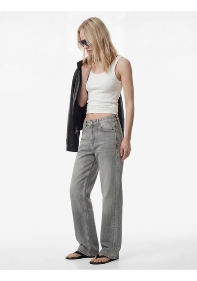 Koton Pamuklu Normal Bel Düğmeli Düz Paça Denim Pantolon - Straight Fit Jean Gri 6sal40218md Koton Pamuklu Normal Bel Düğmeli Düz Paça Denim Pantolon - Straight Fit Jean Gri 6sal40218md
