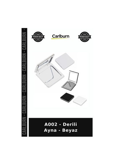 Özel Üretim Dekoratif Duvar Ev Salon Şık A002 - Derili Ayna - Beyaz
