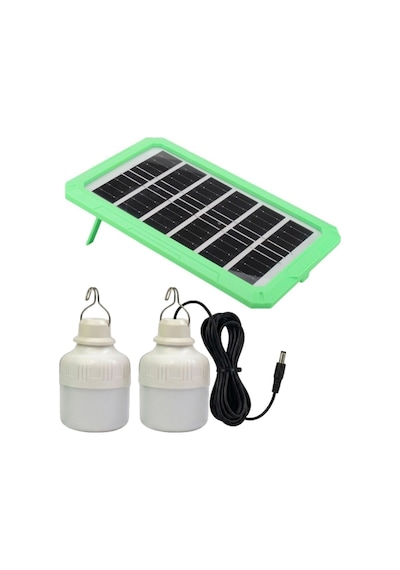 Panther Solar Güneş Enerjili Şarjlı Kamp Seti 2 Ampullü