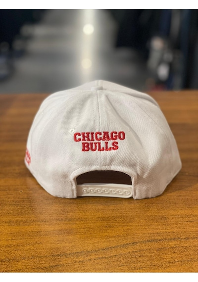 Hamze Chicago Bulls Nba Nakış Hip Hop Snapback Rapper Şapka Cap Beyaz