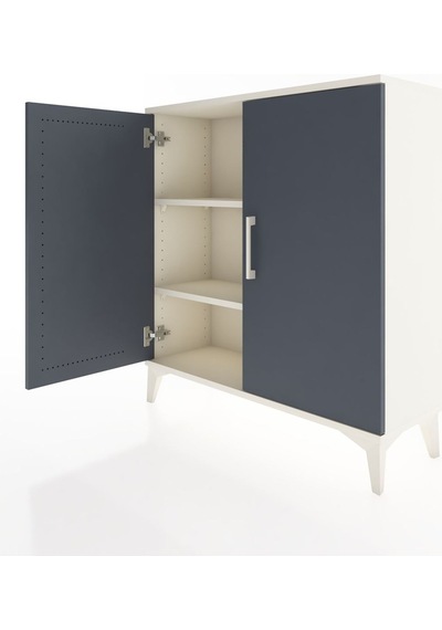 Arges Şifonyer 2 Raflı 2 Kapaklı 88x30x96 Aytaşı-antrasit Aytaşı