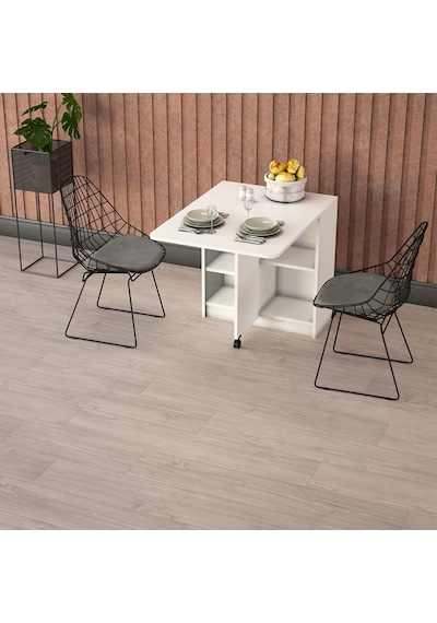 Asra Trend KM-17 %100 MDF 93x70 cm Katlanır Akıllı Mutfak Masası Tekerlekli Servis Masası Beyaz Asra Trend KM-17 %100 MDF 93x70 cm Katlanır Akıllı Mutfak Masası Tekerlekli Servis Masası Beyaz