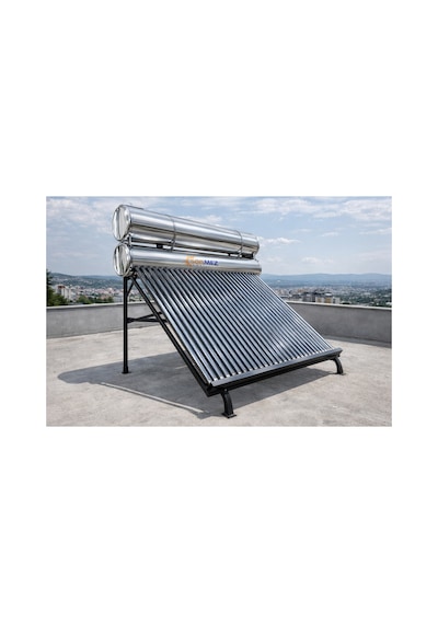 Solar Krom Kılıf 24x Vakum Tüplü Güneş Enerjisi Sıcak Su Sistemi Açık Devre Doğal Akışlı