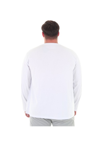 Erkek 115-155 Kilo Arası İçin Uygun Uzun Kol Bisiklet Yaka Mevsimlik Düz Renk İnce Sweatshirt Beyaz Erkek 115-155 Kilo Arası İçin Uygun Uzun Kol Bisiklet Yaka Mevsimlik Düz Renk İnce Sweatshirt Beyaz
