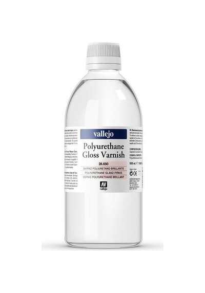 500 Ml. Poliürethan Parlak Vernik Maket Boyası, Vallejo 28650 Standart