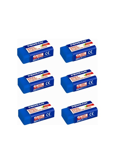 Sınav Silgisi 6lı Set Yumuşak İz Bırakmayan Yeni Ürün