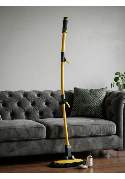 Ev Temizliği Duvar Yer Mopu Uzayıp Kısalabilen Makarna Bez Havlu Mop Ultra Yumuşak Premium Kalite Yer Silme Mopu Yer Temizlik Fırçası
