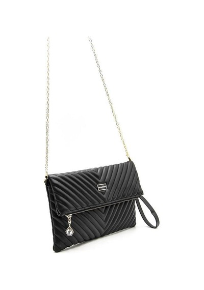 Silver Polo Sp1134 Kadın Portföy & Clutch Kapitone V Siyah-siyah
