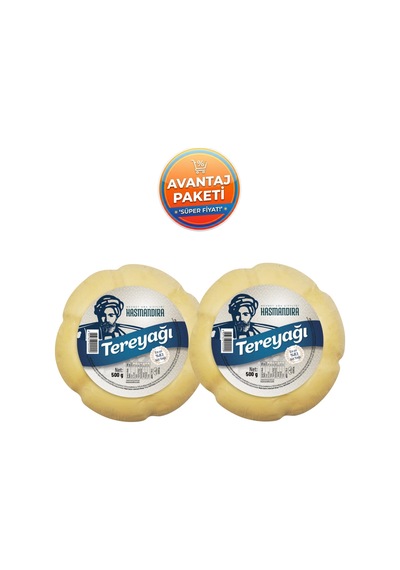Hasmandıra Katkısız Köy Tipi Yayık Tereyağı 500 G X 2 Adet En Az %82 Süt Yağı - 1 Kg