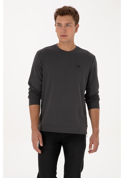 U.S. Polo Assn. Erkek Regular Fit Bisiklet Yaka Gri Sweatshirt 50315483-VR024