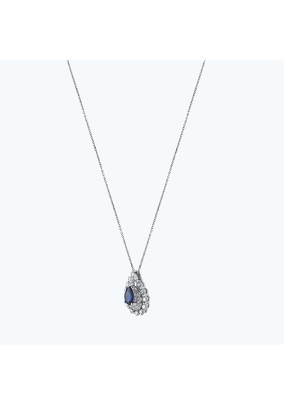 Altınbaş Pırlanta Safir Damla Kolye Eaj124sx-18k