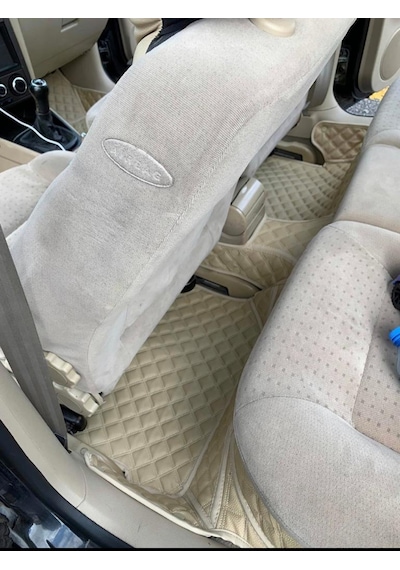 Araca Özel 7D Havuzl Deri Paspas Vokswagen Passat B8.5 2019-2021 2021-Siyaha Siyah Dikişli