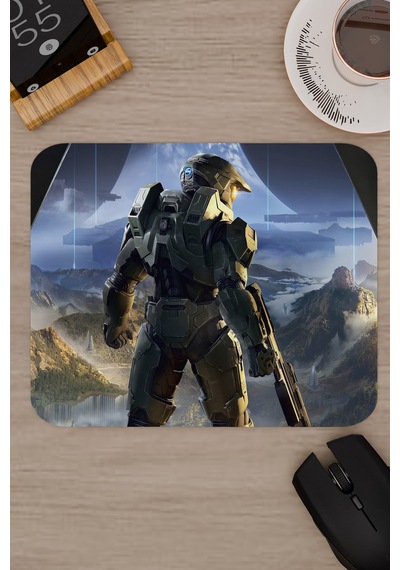 Halo Kaymaz Dikişli Kauçuk Oyuncu Mousepad V3 - 22x18 Gaming Mouse Pad Fare Altlığı