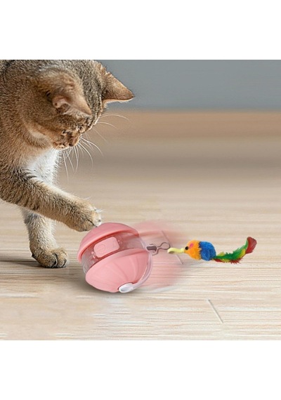 3 Adet Şarjlı Hareketli Kedi Topu Oyuncak Usb Akıllı Mod